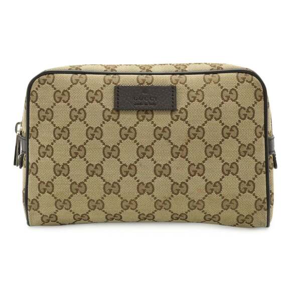 GUCCI Authentic Brown Leather Pouch - Picture 2 of 9